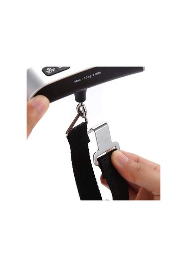 Hobibahçem Dijital Ekranlı Valiz Kilo Ölçücü Hassas Valiz Tartısı Gümüş