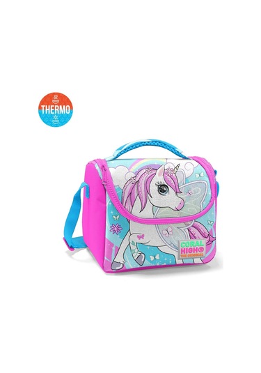Coral High Kids Mavi Neon Pembe Unicorn Desenli Thermo Beslenme Çantası 11711