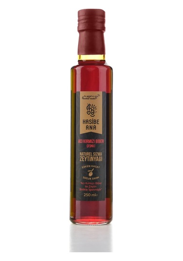 Körfez Acılısı Acı Kırmızı Biber Çeşnili Sızma Zeytinyağı - 250 Ml