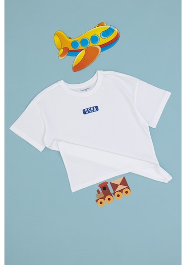 U.s. Polo Assn. Erkek Çocuk Beyaz Tişört 50298982-vr013 Beyaz