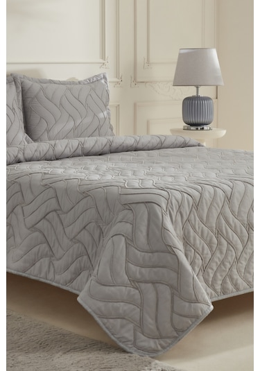Karaca Home Vega Çift Kişilik Yatak Örtüsü Seti Gri
