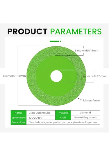Reedark "elmas Kesme Diski - Cam, Seramik Ve Fayans İçin Yüksek Performanslı Kesici"