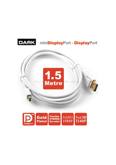 Dark 1.5M Mini Display Port - Display Port Kablo Dk-Cb-Dpxmdpl1