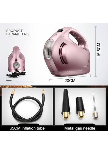 Dc 12v 100w Dörtü Bir Arada Taşınabilir Araç Lastiği Kompresör & Hava Pompası Şişme Pompa Beyaz