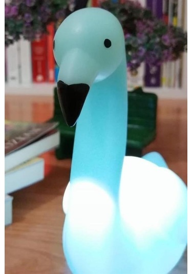 Seçkin Trend Dekoratif Işık Altında Renk Değiştiren Pilli Kuğu Gece Lambası Çok Renkli