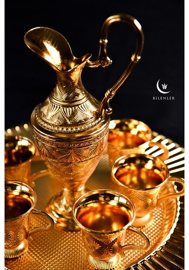 8 Parça Zemzem Takımı Hediyelik Ve Sunumluk Set - Sarı