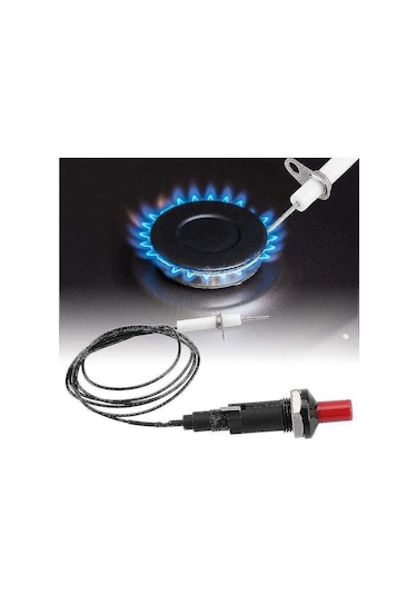Konesam Pp Plastik Gaz Çörekçesi/ Fırın İçin Elektrikli Ateşleyici, 1m Kablolu, Anti-korozif, Dayanıklı, Kolay Kurulum
