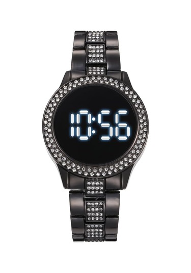 Kasa Paketi Ekran Dijital Led Kadın Saati Çelik Bant Elmas Saat Yuvarlak Kadranlı Saat Diğer
