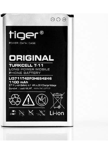 Tiger Turkcell T11 Maxiphone Batarya Li3711T42P3H654246 1100 Mah