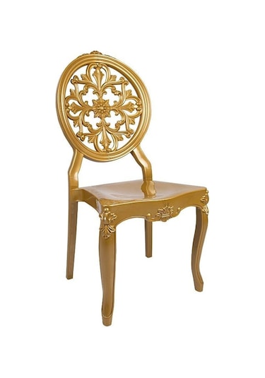 Luna Diva Sandalye C Modeli 2 Adet Gold Altın