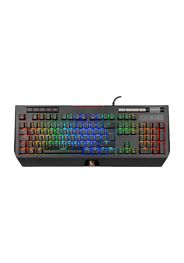 Rampage KB-R105 EXHERO Usb Kablolu RGB Ledli Outemu Blue Switch 5 Makro Tuşlu Gaming Q Klavye