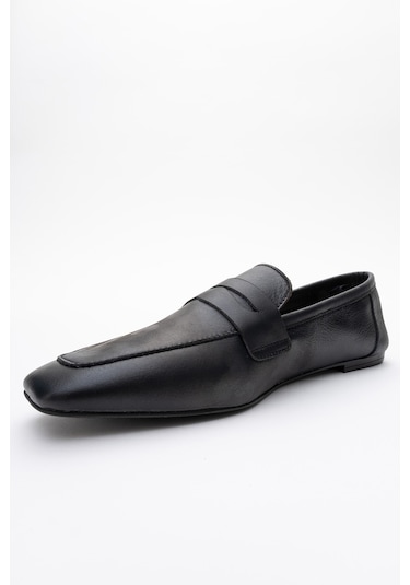 Luvishoes Luvi Shoes Morne Siyah Cilt Hakiki Deri Kadın Loafer Ayakkabı SİYAH CİLT