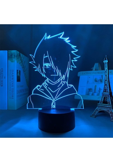 Wj 3d Led İllüzyon Lambası Anime The Promised Neverland Ray Figürlü Gece Lambası Erkek Kız Odası Dekoru Rgb 16 Renk Masa Lambası Çocuklar İçin Doğum Günü Noel Hediyesi Çok Renkli
