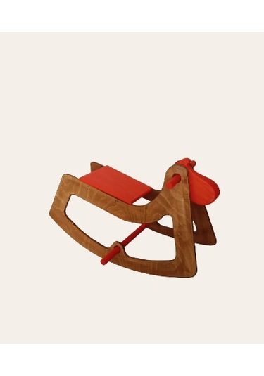 Orange Sallanan Oyuncak At, Sallanan Ahşap El Yapımı At