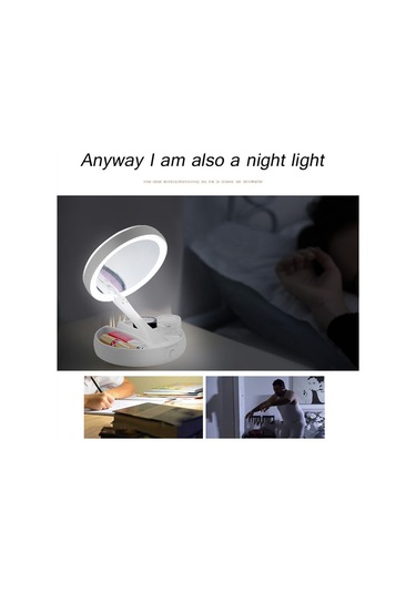 Interstech 10X Katlanabilir Usb Destekli Led Işıklı Makyaj Aynası