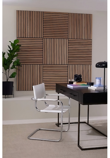 Özbir Mobilya Özbir Mobilya Safir Meşe Akustik Duvar Paneli 40x40