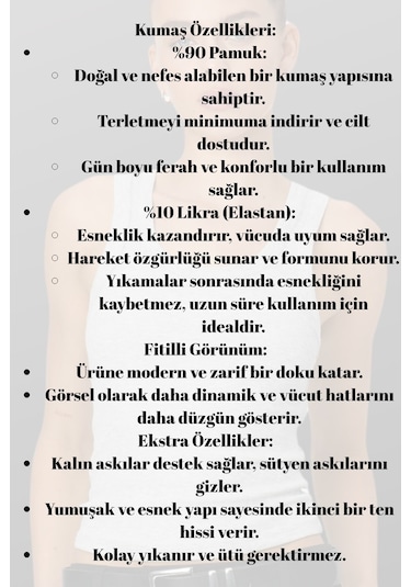 Mrmpro Kadın Lacivert Fitilli Görünümlü Kalın Askılı Basic Atlet Body %95 Pamuk Gri Melanj