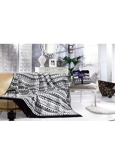 Aksu Silver Collection Çift Kişilik Pamuklu Battaniye Erica Aksu