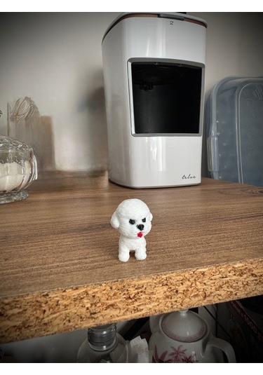 Sevimli Dil Çıkaran Mini Kaniş Köpeği - Araba Torpido Dikiz Aynası Süsü - Bişon Çuha Köpeği Dekor