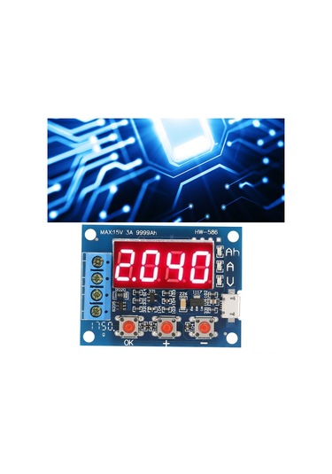 Padalink 1.2-12v Pil Kapasite Test Cihazı, Dış Yükle Döküm Tipi, Usb Geliştirme Kartı + 2 Adet 5w 7.5r Direnc, Voltaj Ve Akım Ölçümü