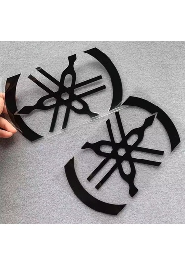 Yamaha Logo Sticker Stiker Seti 2 Adet Reflektif Xmax-nmax Siyah Renk Siyah