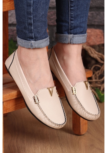 Vojo Victoria Rahat Taban Günlük Kadın Babet Ayakkabı 6 Renk 267800000910 15 Krem