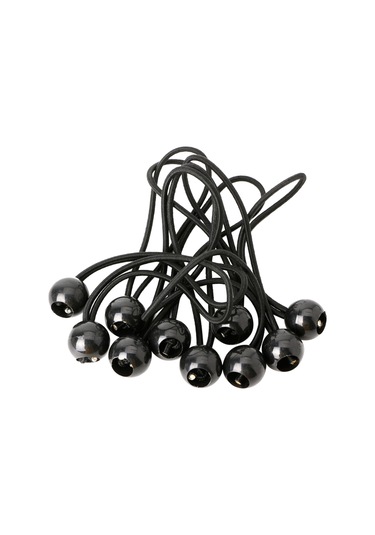 Ximistore9 10 Adet Siyah Plastik Toplu Esnek Kordon - Çadır Ve Trampolin İçin Bağlama Kablosu Siyah
