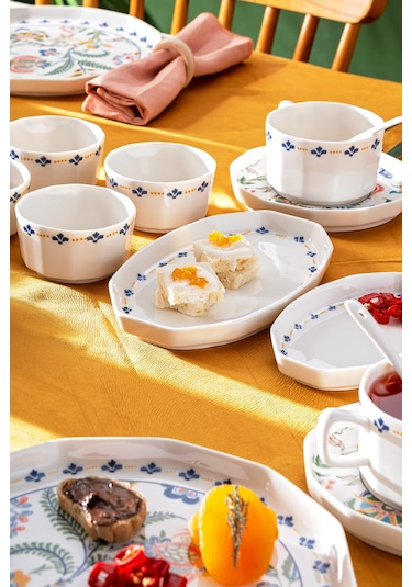 Emsan Bien Porselen 32 Parça 6 Kişilik Kahvaltı Takımı Çok Renkli