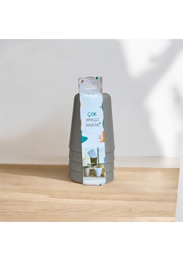 Moncase Çok Amaçlı Bardak 4'lü Set - Bej Bej