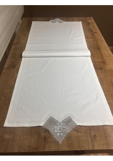 Finezza Batik Gümüş Dantelli Pamuk Kumaş Beyaz Mutfak Takımı 17 P