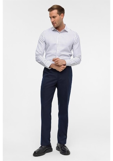 Süvari Lacivert Regular Düz Pantolon Lacivert