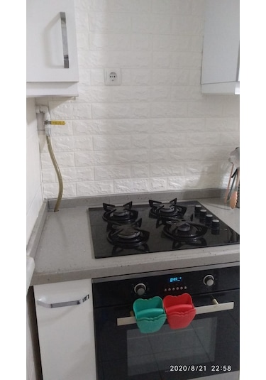 Renkli Duvarlar 3D Boyutlu Tuğla Desen Kendinden Yapışkanlı Duvar Kağıdı Esnek Köpük Panel 50 x 50 CM 0.27 M² Beyaz