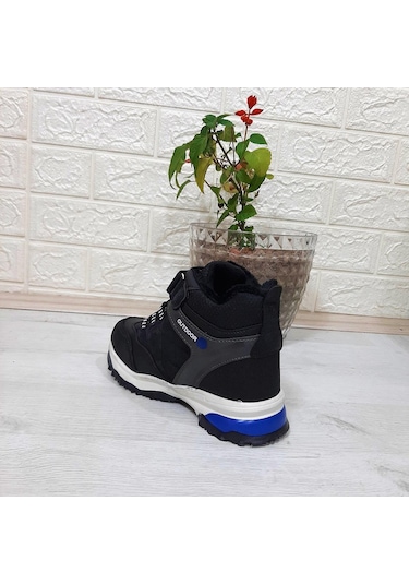 Wısco 056 Siyah Renk Cırtlı Kürklü Erkek Çocuk Bot 001