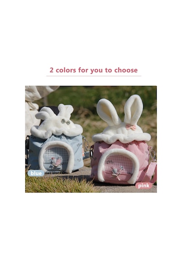 Samdoo Kuru Tavşan, Hamster İçin Yumuşak Taşıma Çantası - Elini Serbest Bırakır, Özel Alan Sağlar Mavi-yesil