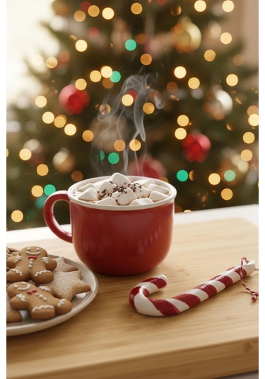 Baston Şeker Seramik Ağaç Süsü