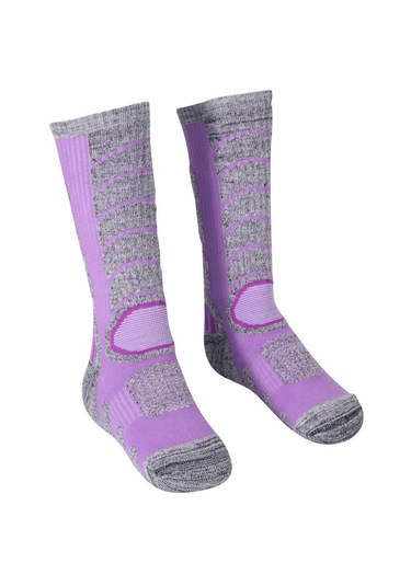 Homyl Kadın Kış Sıcak Spor Yürüyüş Çorap Termal M-mor Mor