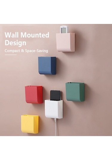 Padalink Duvarlı Telefon Ve Ev Aletleri Saklama Kutusu - Delme Yok, Yapışkanlı, Dayanıklı Plastik, Beyaz, Çok Amaçlı, Odada/kodütte Kullanım Beyaz