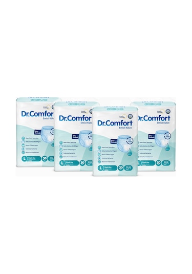 Dr. Comfort Emici Külot Hasta Bezi L Büyük Beden 4 x 30'lu 120 Adet