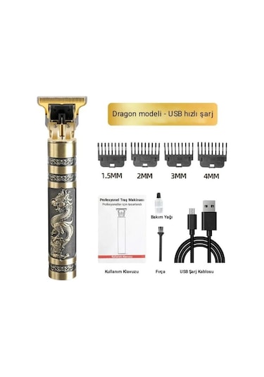Usb Şarjlı Vintage T9 Traş Makinesi