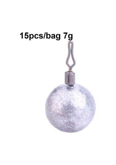 Hengjıa 15 Adet/torba 7g Balıkçılık Kurşunu Kolye Deniz Balıkçılığı Lua Küresel Döndürme Isırma Kurşunu Balıkçılık Ekipmanı Çok Renkli