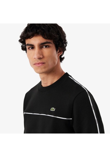 Lacoste Sh9818 Erkek Sweatshirt Siyah