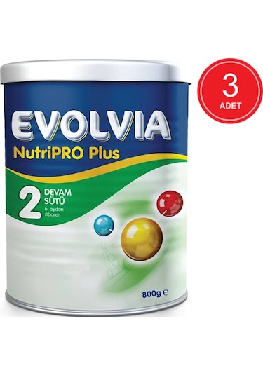 Evolvia Nutripro Plus 2 Devam Sütü 6+ Ay 3 x 800 G