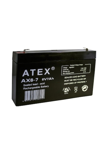 Atex Plus 6V 7Ah Bakımsız Kuru Akü