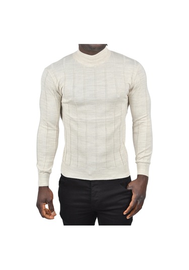 Deepsea Erkek Bej Slim Fit Likralı Tüylenme Yapmayan Yarım Balıkçı Çizgili Triko Yarım Boğazlı Kazak 2505503 Bej Deepsea Erkek Bej Slim Fit Likralı Tüylenme Yapmayan Yarım Balıkçı Çizgili Triko Yarım Boğazlı Kazak 2505503 Bej