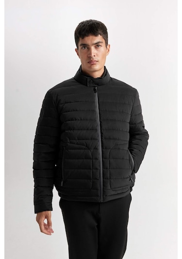 DeFacto Slim Fit Dar Kesim Dik Yaka Fermuarlı Mont D7497AX25SPBK27