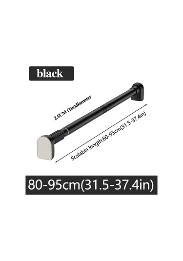 2.7 M'ye Kadar Ayarlanabilir Paslanmaz Çelik Duş Perdesi Çubuk Çok Renkli