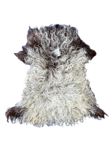 Gerçek Uzun Tüylü Koyun Postu Naturel 70x50 Cm