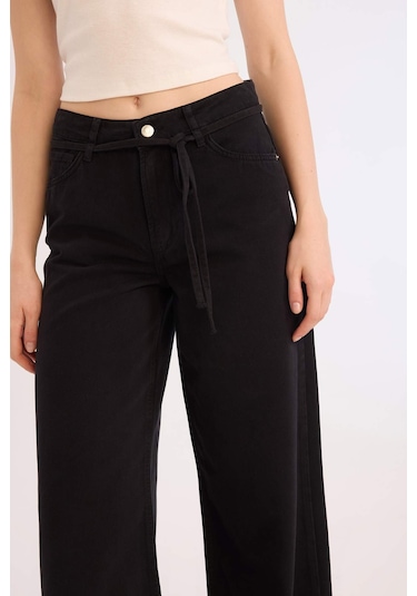 DeFacto Coool Gabardin Pantolon Wide Leg Yüksek Bel Geniş Bol Paça E1794AX25SPBK27 DeFacto Coool Gabardin Pantolon Wide Leg Yüksek Bel Geniş Bol Paça E1794AX25SPBK27