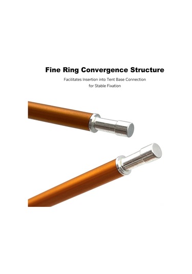 Springsun 7.9mm 7001 T6 Aluminyum Çadır Direkleri - 3.6m, Katlanabilir, Korozyon Direnci, 2 Adet Sarı Set Çadır Aksesuarı Çok Renkli