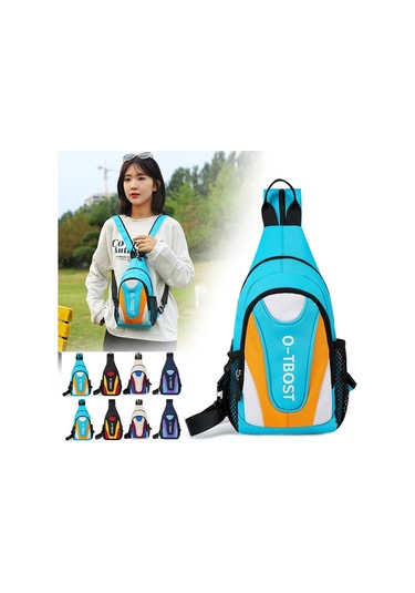 O-tbost Outdoor Casual Çok Fonksiyonlu Crossbody Sırt Çantası Gök Mavisi Ve Sarı